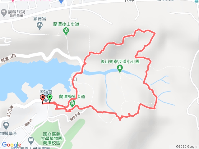 嘉義蘭潭後山步道/筍寮步道O型環狀