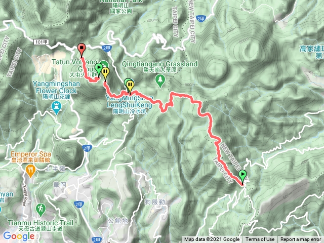 陽明山縱走東段