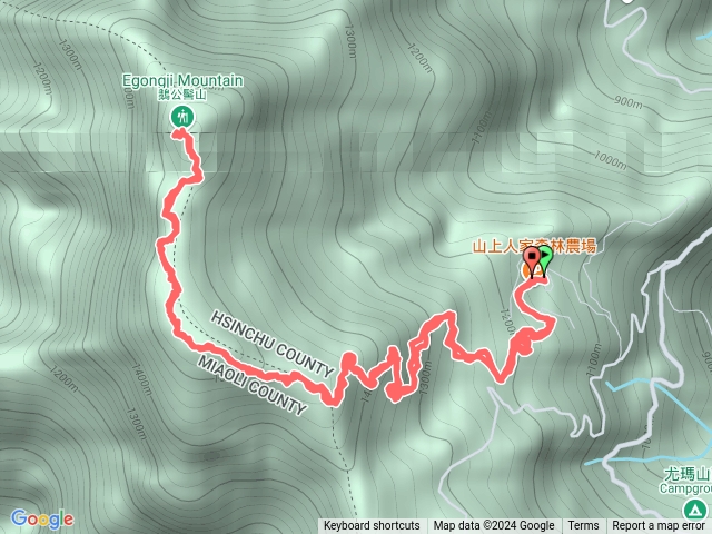 鵝公髻山山上人家小百岳攻頂線預覽圖