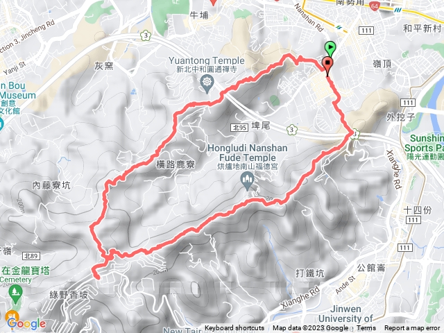 簡單駭客 國旗嶺-五尖山-小山窯烤披薩-南勢角山-華新街O型預覽圖