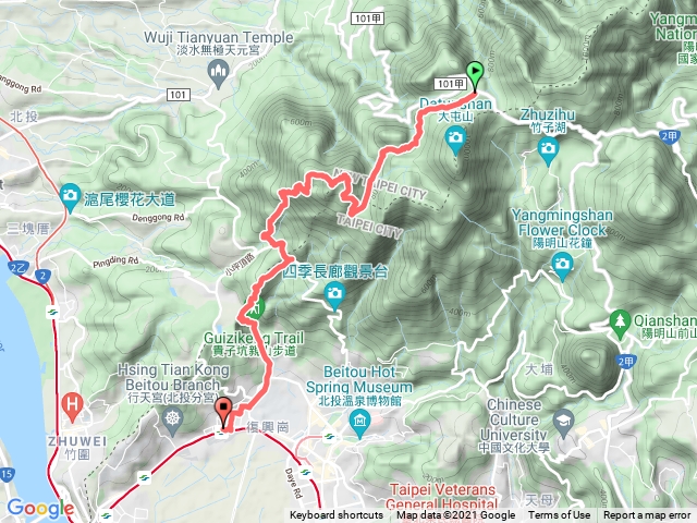 二子坪登面天向天山下興福寮出復興崗
