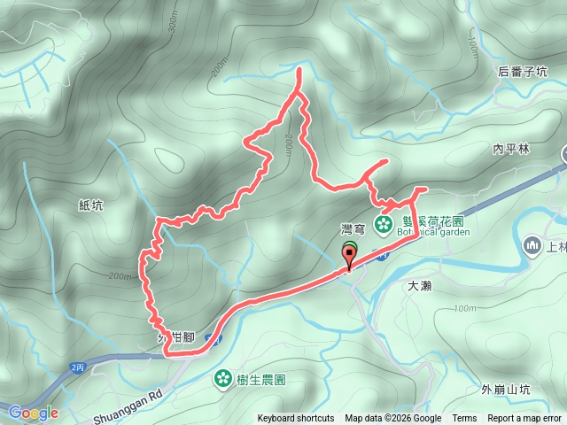 彎穹越嶺上林山-水管路-武山煤礦土地公-平林山-紙坑山腰古道出平水O形