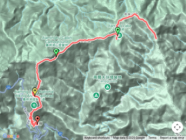向陽登山口嘉明湖布新營地