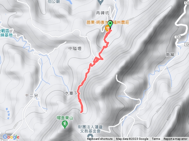 苗栗縣頭屋鄉水寨下古道丶水寨下山預覽圖