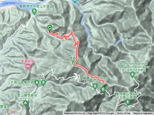 觀音坑上鳶嘴山往返，鳶嘴西稜稜到底