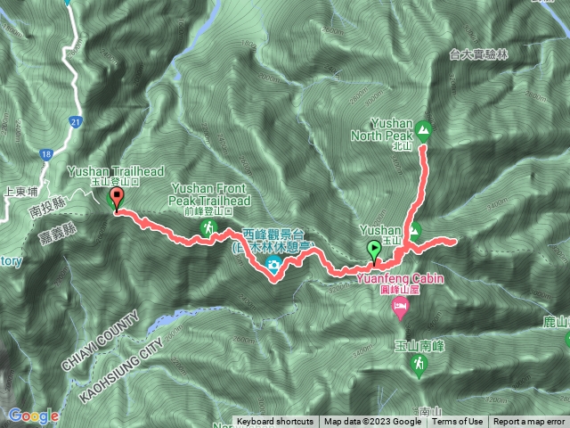 排雲-玉北二刷-玉山主-玉山東-登山口