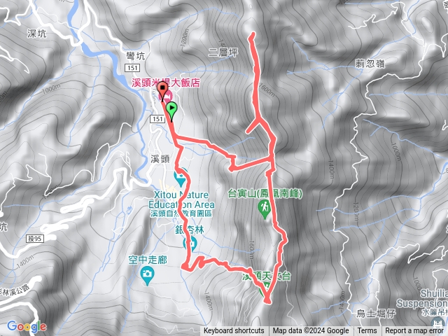 溪頭O型走米堤上天文台下園區