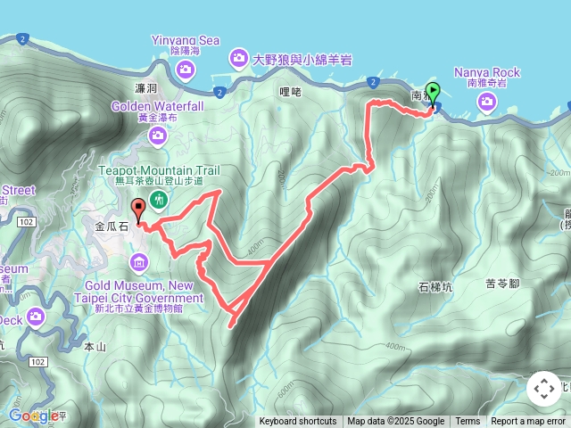 劍龍棱A進B出3.5H繞回煙囪、哈巴狗岩，撤退路線直上555，O繞半屏山勸濟堂。
