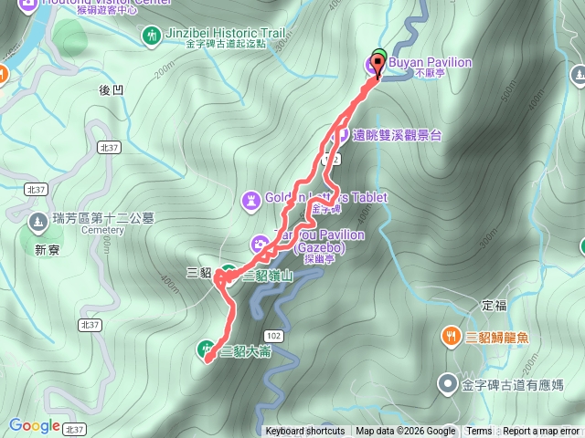 不厭亭上--三貂崙--三貂嶺山--三貂大崙