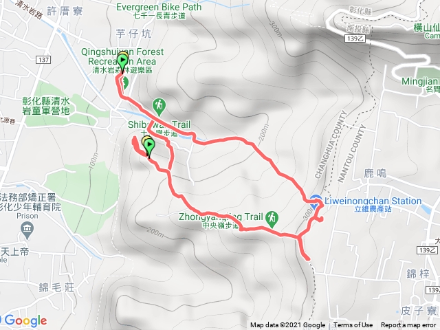 中興嶺十八彎一峰二峰O型