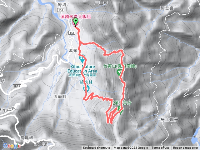 米提香蕉園上台寅山(鳳凰南峰)到天文台出洗頭遊樂園