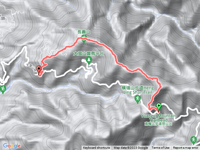 鳶嘴南稜(27.5K)逆走鳶嘴西稜（19.8K)