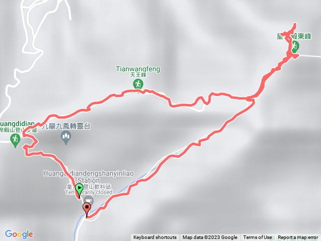 皇帝殿西东峰玉京峰環線