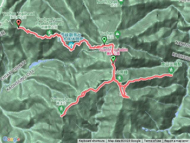 南玉山>小南山>玉山南峰>東小南>鹿山（一日路線）