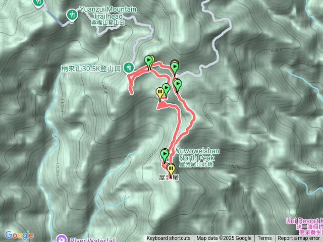 大雪山林道屋我尾山O型道