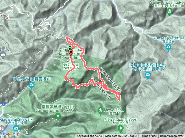 志繼山-東眼山-拉卡山-東滿步道-卡外山