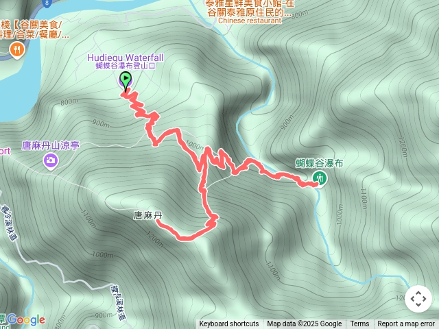 谷關七雄-唐麻丹山（松鶴上-蝴蝶谷-唐麻丹山主峰-松鶴下）