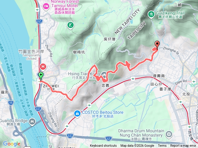 忠義山步道，北投三層崎公園預覽圖