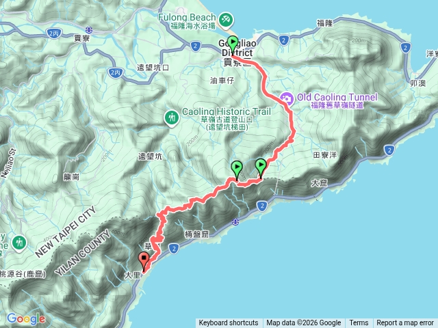 雪山尾稜南段（福隆-大里）預覽圖