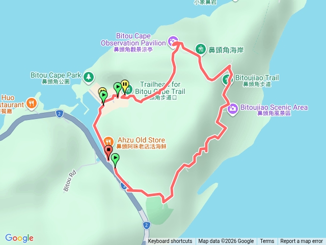 鼻頭角步道O型（鼻頭漁港-鼻頭國小-鼻頭漁港）預覽圖