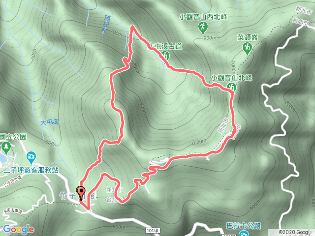 小觀音山不小O-西峰-清風崙-神勇坡陡下-大屯溪-北峰-主峰