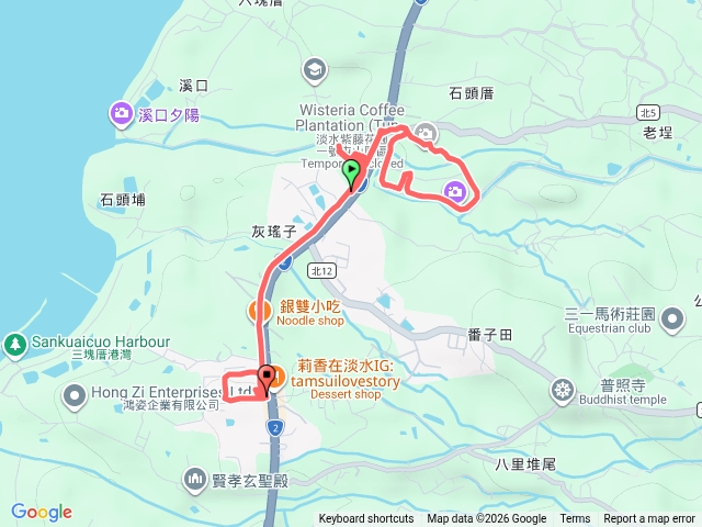 2026-05-02 淡水南瓜隧道與加羅林魚木─灰瑤子站→淡水南瓜隧道→屯山荷花園→台北小奈良→德安居古厝→聖約翰科技大學加羅林魚木→聖約翰科技大學站