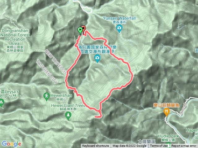 拉卡山-北插天山-樂佩山-熊空南山O型
