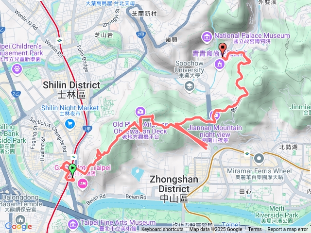 台北大縱走第五段-劍潭山-文間山-婆婆橋步道-故宮博物院預覽圖