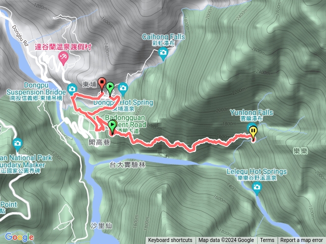 八通關古道西段_東埔溫泉區>雲龍瀑布