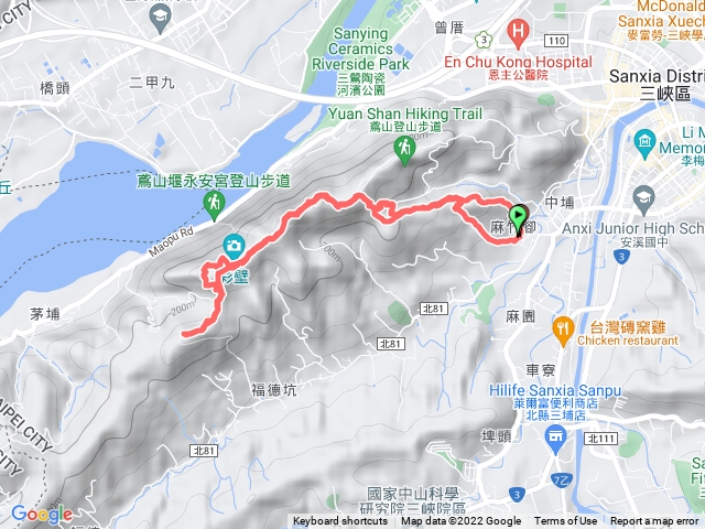 2022.5.5福德坑東峰登山口-長春圜-福德坑東峰-福德坑-鳶山彩壁-五十分山-鳶尾山