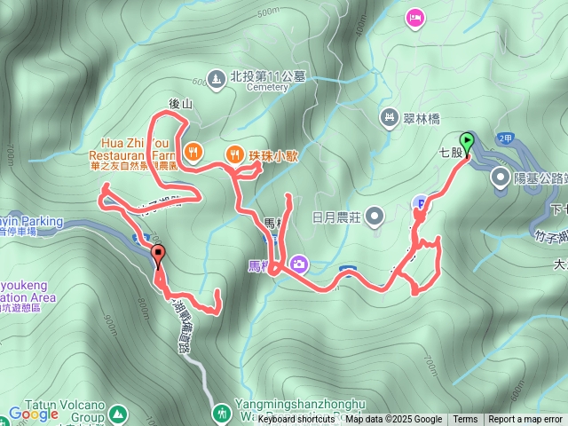 20251014七股-七股山北峰-馬槽溫泉-馬槽山-後山步道-中湖山(騎車爬山)
