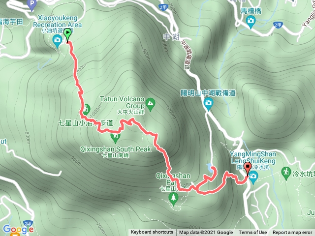 七星山主、東峰登山步道