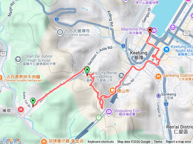 劉銘傳隧道北口西砲台北峰平安宮廟口