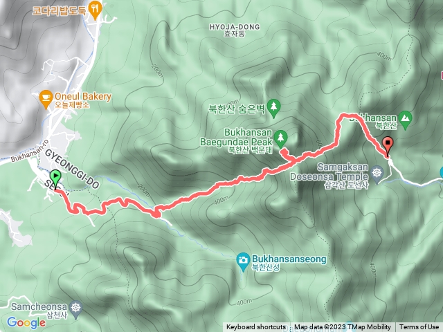 首爾北漢山(北漢山城探訪路線、白雲台探訪路線)