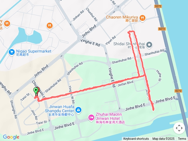 2025.3.14晨步往海向沿金灣路