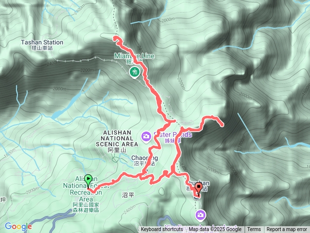 大塔山～對高岳～祝山車站預覽圖