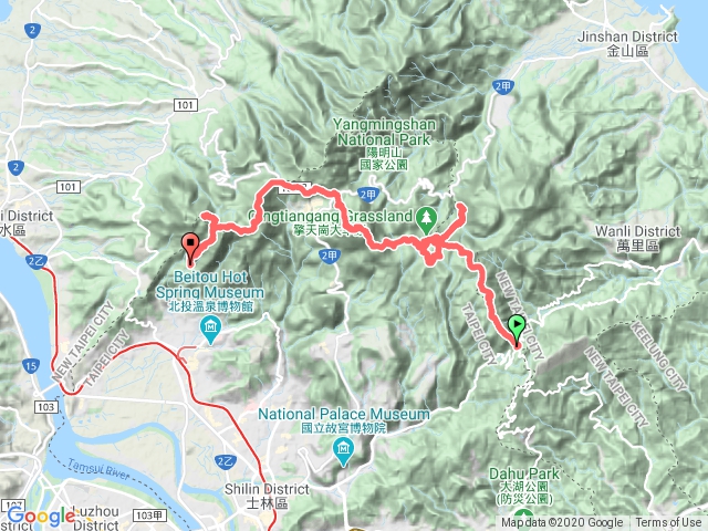 陽明山東西大縱走20201105含金包里大道