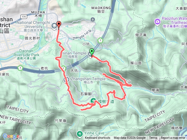 臺北大縱走第七段_指南宮千階親山步道-飛龍步道政大後山預覽圖