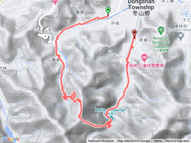 新舊寮瀑布步道連走（公車站起迄點）