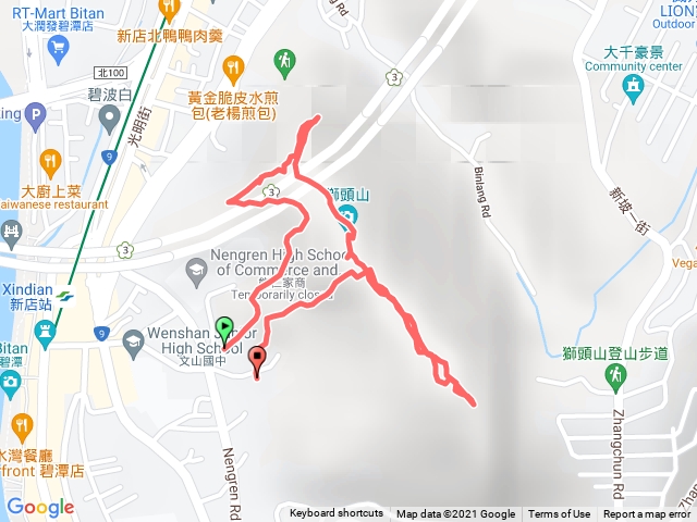 新店獅頭山-能仁家商上/竹林寺下