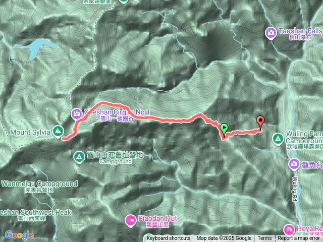 七卡山莊、雪山主東峰、雪山登山口