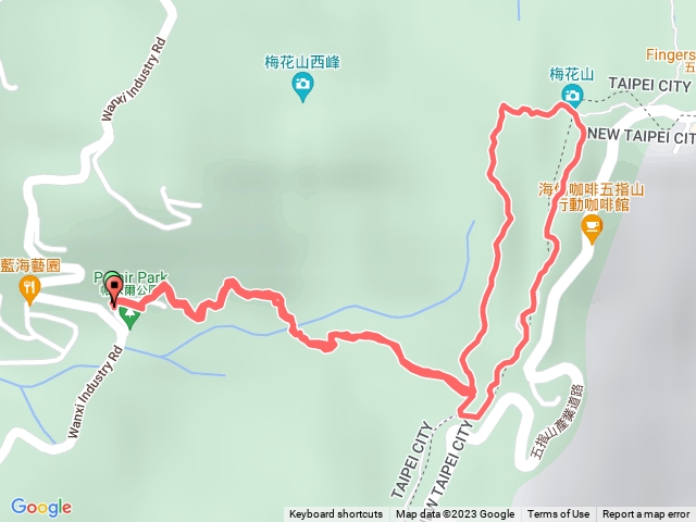 帕米爾公園、雙溪溝古道、梅花山、台北大縱走第四段(部分) P型