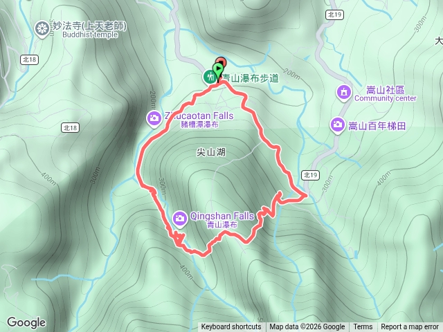 青山瀑布步道O型一圈預覽圖