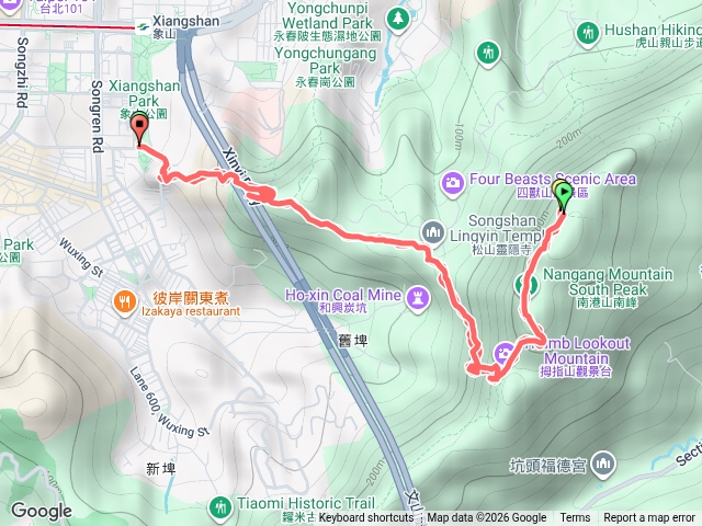 象山公園九五峰來回預覽圖