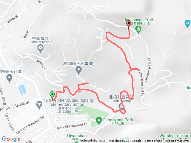 青江國小往軍艦岩登山口