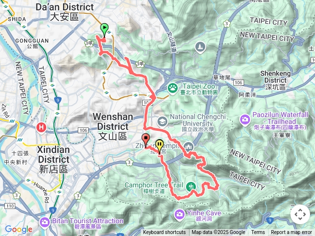台北大縱走第7段（麟光站出發，世界山莊走錯折返，市區段youbike代步，政大校園終點
