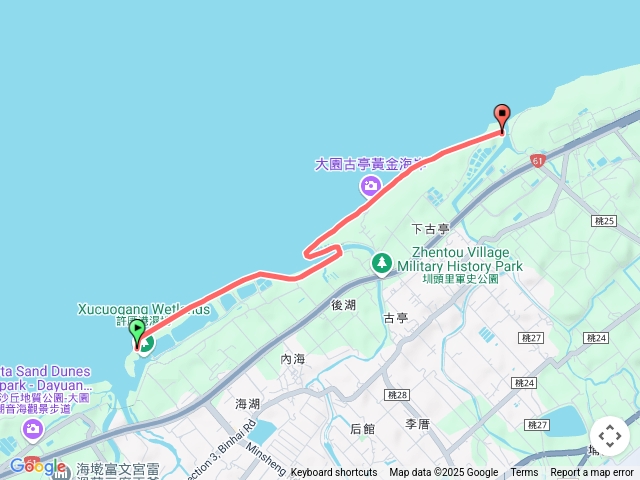 內海村海堤步道往（埔心溪口橋施工封閉）預覽圖