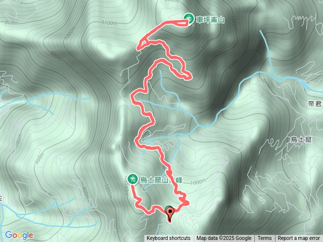烏土窟山北峰、東坪崙山