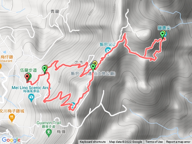 伍龍步道，獵鷹尖，梅峰，梅峰古道