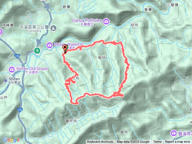 大華車站，幼坑崙，內平林山，石龜將軍O走
